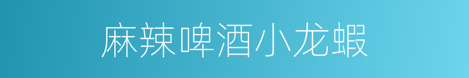 麻辣啤酒小龙蝦的同義詞