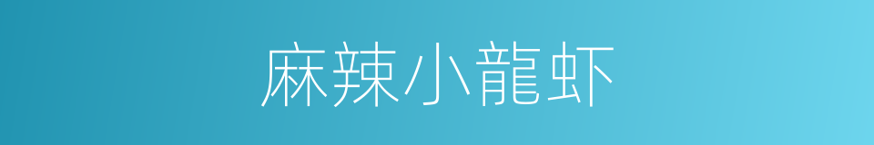 麻辣小龍虾的同義詞