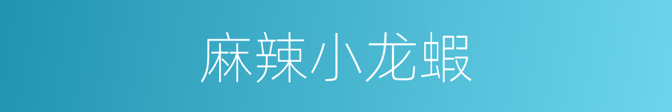 麻辣小龙蝦的同義詞