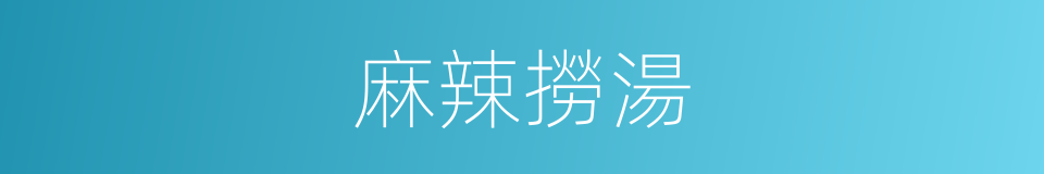 麻辣撈湯的同義詞