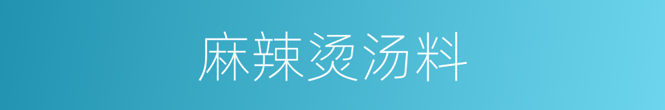 麻辣烫汤料的同义词