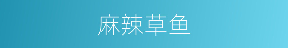 麻辣草鱼的同义词