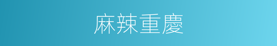 麻辣重慶的同義詞