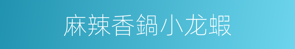 麻辣香鍋小龙蝦的同義詞