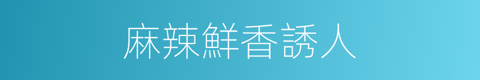 麻辣鮮香誘人的同義詞