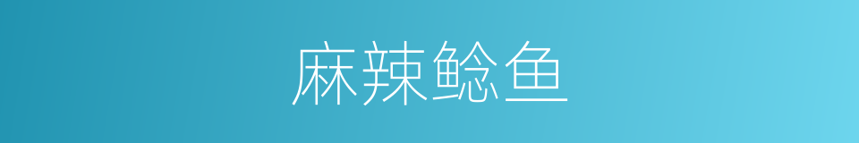 麻辣鲶鱼的同义词