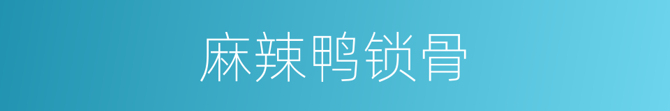 麻辣鸭锁骨的同义词