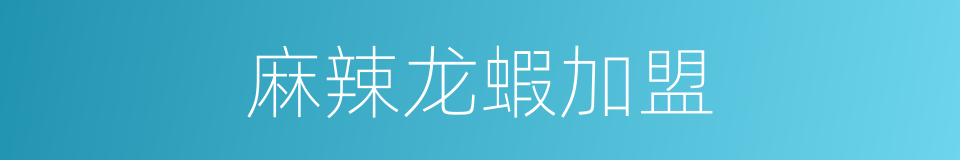 麻辣龙蝦加盟的同義詞