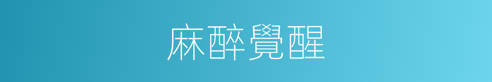 麻醉覺醒的意思
