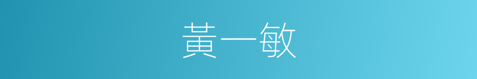 黃一敏的同義詞