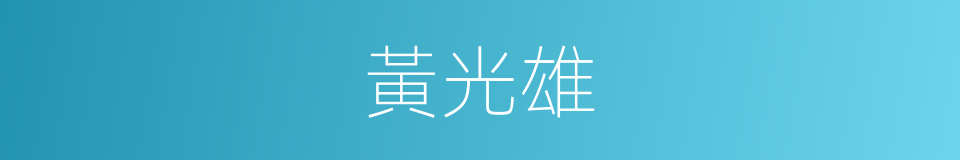 黃光雄的同義詞