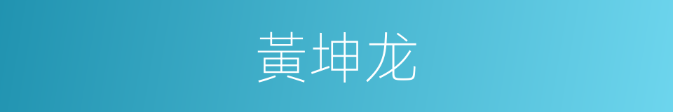 黃坤龙的同義詞