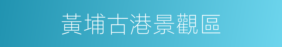 黃埔古港景觀區的同義詞