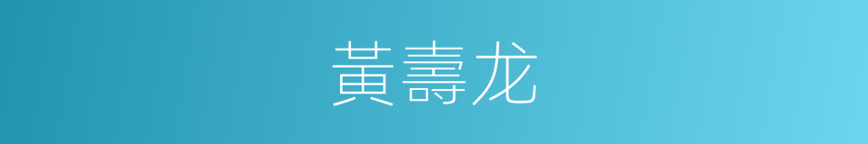 黃壽龙的同義詞
