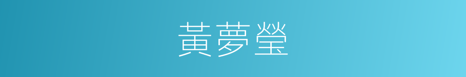 黃夢瑩的同義詞