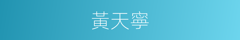 黃天寧的同義詞