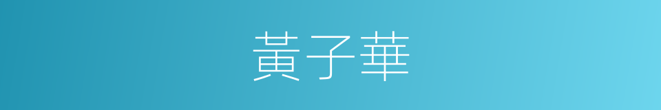 黃子華的同義詞