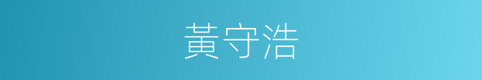 黃守浩的同義詞