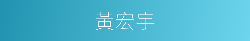 黃宏宇的同義詞