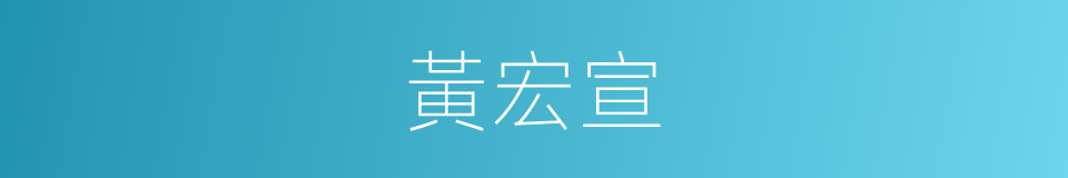 黃宏宣的同義詞