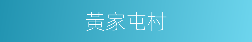 黃家屯村的同義詞
