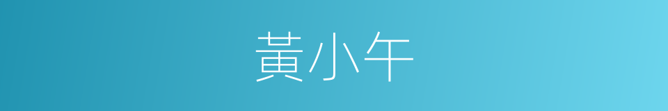 黃小午的同義詞
