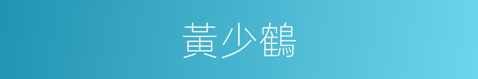 黃少鶴的同義詞