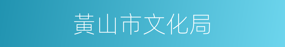 黃山市文化局的同義詞