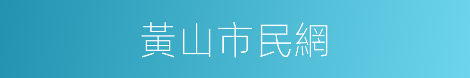黃山市民網的同義詞