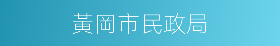 黃岡市民政局的同義詞