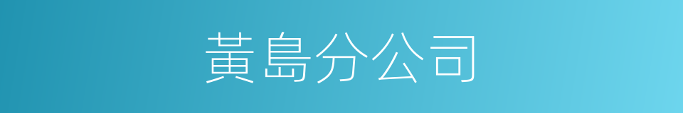 黃島分公司的同義詞