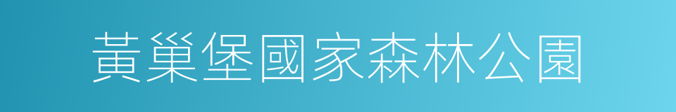 黃巢堡國家森林公園的同義詞