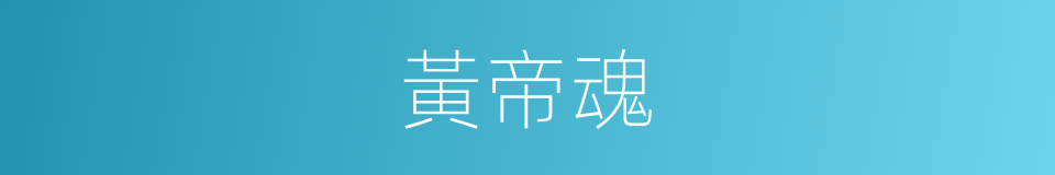 黃帝魂的同義詞