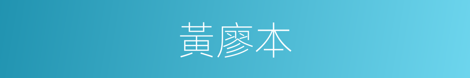 黃廖本的同義詞