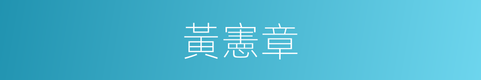 黃憲章的同義詞