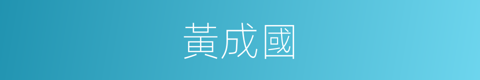 黃成國的同義詞