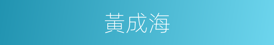 黃成海的同義詞