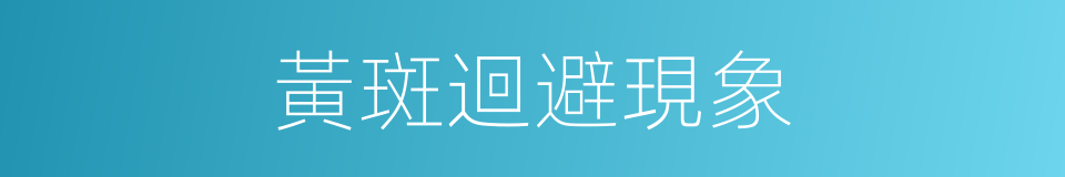 黃斑迴避現象的同義詞