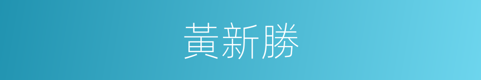 黃新勝的同義詞