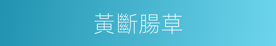 黃斷腸草的同義詞