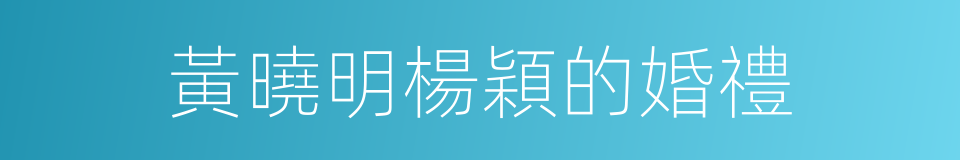 黃曉明楊穎的婚禮的同義詞