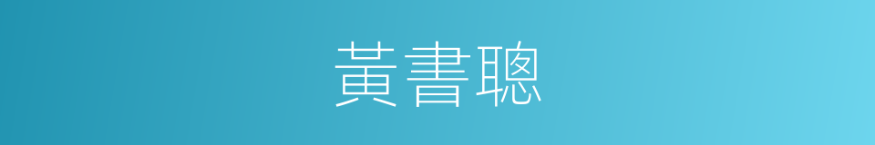 黃書聰的同義詞