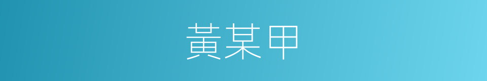 黃某甲的同義詞