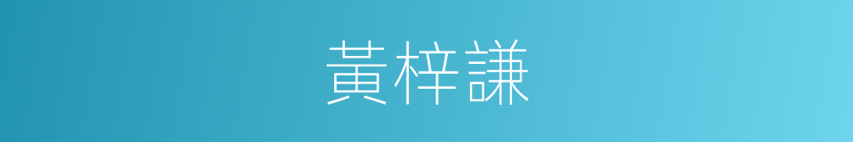 黃梓謙的同義詞