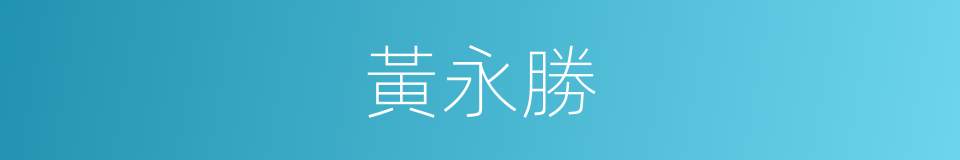 黃永勝的同義詞