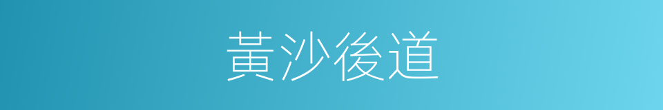 黃沙後道的同義詞