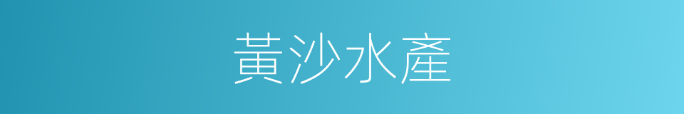 黃沙水產的同義詞