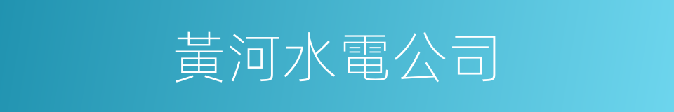 黃河水電公司的同義詞