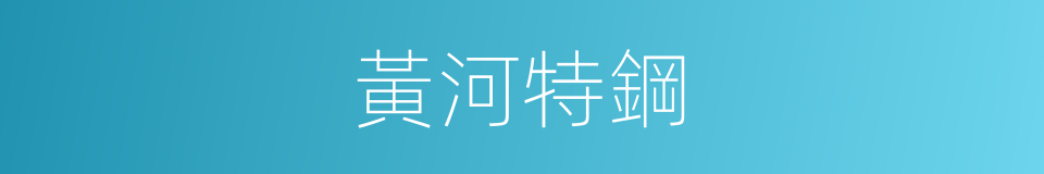 黃河特鋼的同義詞