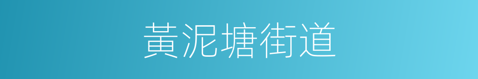 黃泥塘街道的同義詞